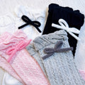 Adorable Yarn Bow Socks Set Of 2