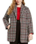 Calvin Klein Womens Black Plaid Jacket by Vanessa Jane