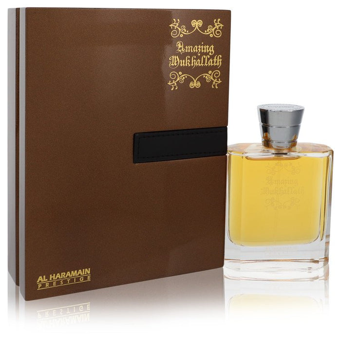 Al Haramain Amazing Mukhallath by Al Haramain Eau De Parfum Spray (Unisex) 3.4 oz for Men by Avera Group
