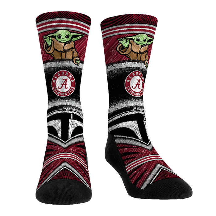 Alabama Crimson Tide - Star Wars - Grogu Intergalactic Fan by Rock 'Em Socks