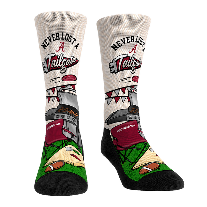 Alabama Crimson Tide - Never Lost a Tailgate by Rock 'Em Socks