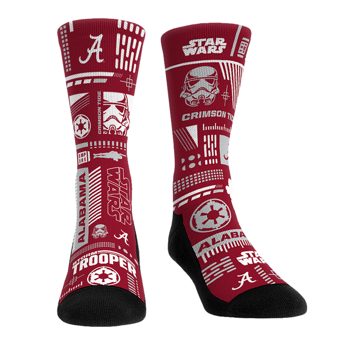 Alabama Crimson Tide - Star Wars - Stormtrooper Pattern by Rock 'Em Socks