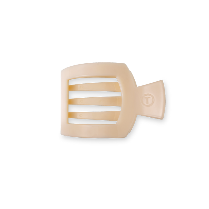Almond Beige Small Flat Square Hair Clip by TELETIES