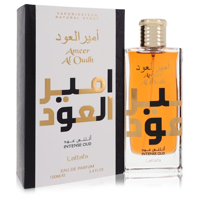 Ameer Al Oudh Intense Oud by Lattafa Eau De Parfum Spray (Unisex) 3.4 oz for Women by Avera Group