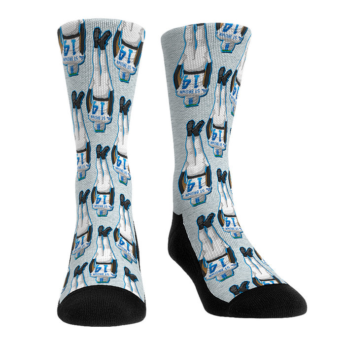 Amon-Ra St. Brown - Detroit Lions - Headstand All-Over (Grey) by Rock 'Em Socks