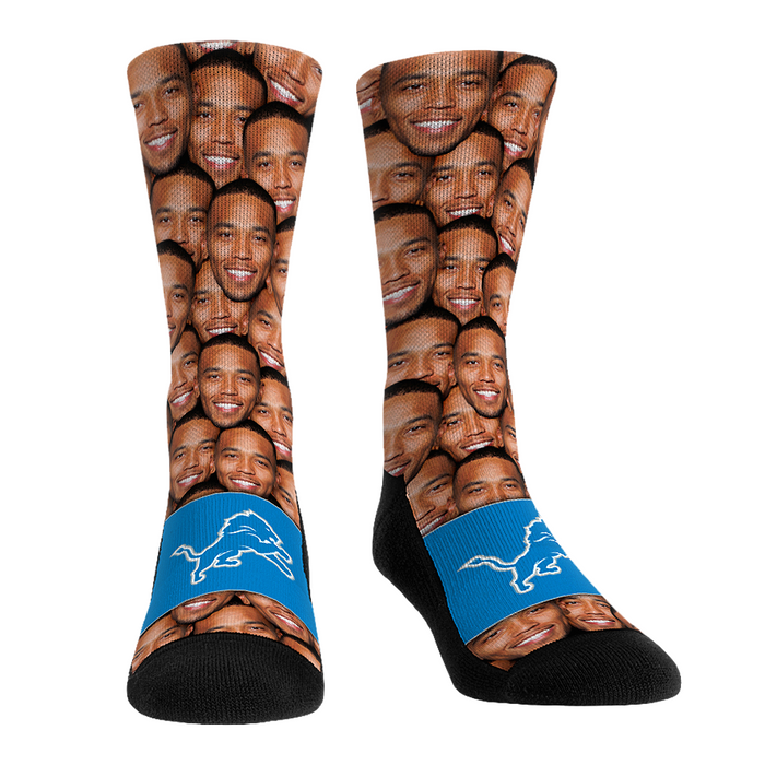 Amon-Ra St. Brown - Detroit Lions - Face Repeat by Rock 'Em Socks