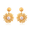 Anemone's Charm Drop Earrings - Pearl