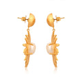 Anemone's Charm Drop Earrings - Pearl by Christina Greene