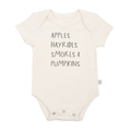 graphic bodysuit | apples hayrides smores by Finn + Emma