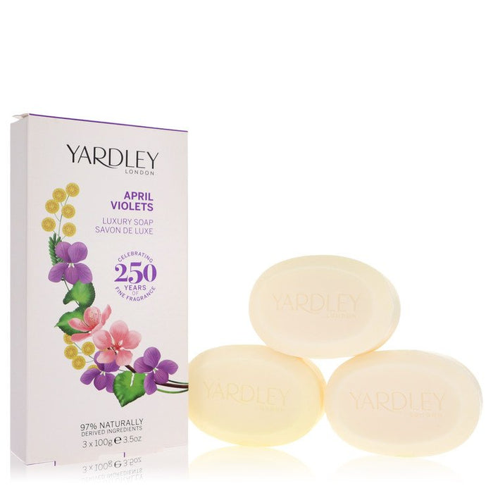 April Violets by Yardley London 3 x 3.5 oz Soap 3.5 oz for Women by Avera Group
