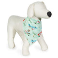 Family Pajamas Tropical Santa Printed Pet Bandana Blue Large by Vanessa Jane