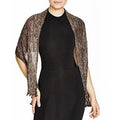 Aqua Shimmering Crinkle Silk Blend Evening Wrap by Vanessa Jane