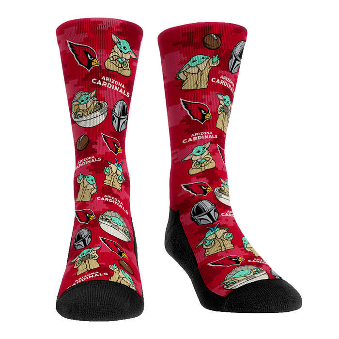 Arizona Cardinals - Star Wars - Grogu All-Over by Rock 'Em Socks