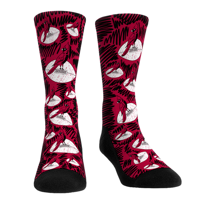 Arizona Cardinals - Throwback Logo Sketch by Rock 'Em Socks