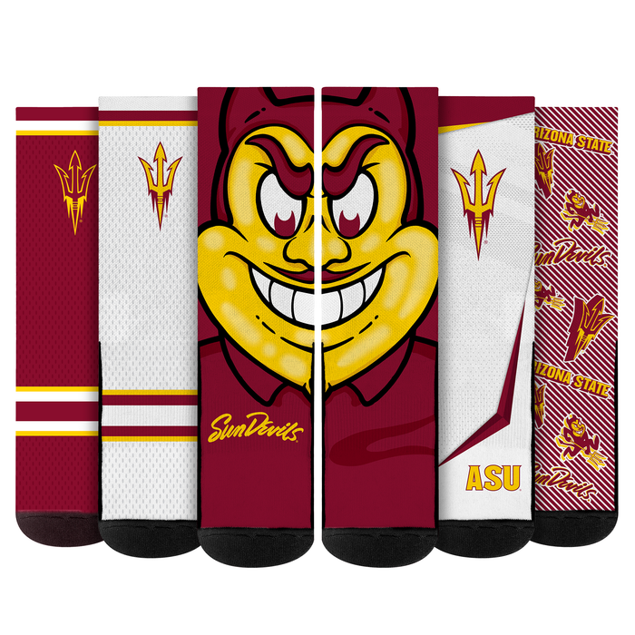Arizona State Sun Devils - Super Fan 5-Pack by Rock 'Em Socks