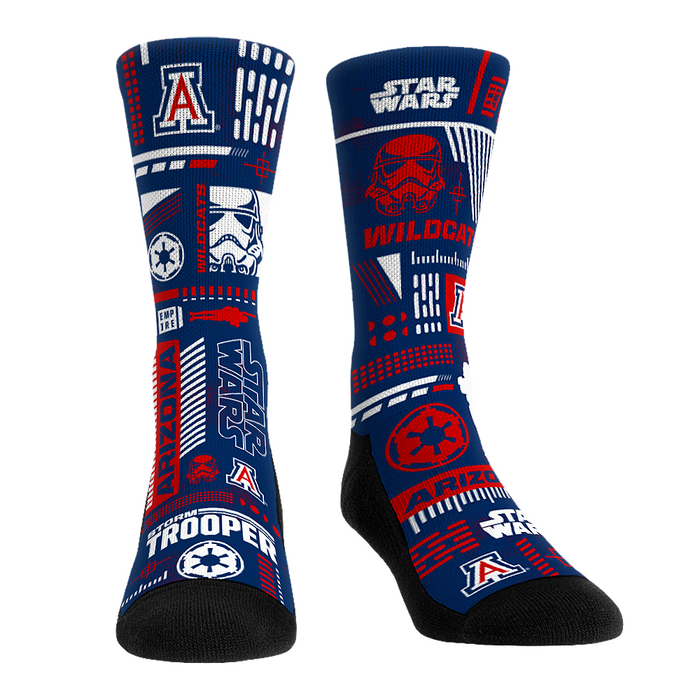 Arizona Wildcats - Star Wars - Stormtrooper Pattern by Rock 'Em Socks