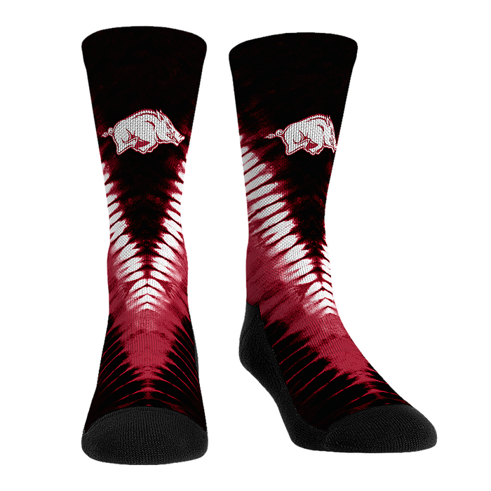Arkansas Razorbacks - V Shape Tie Dye by Rock 'Em Socks
