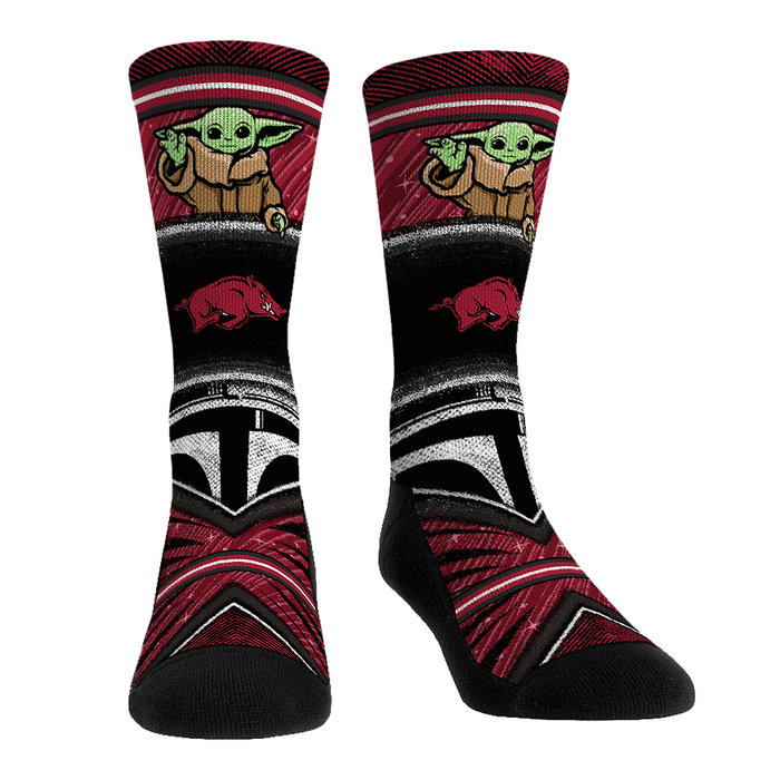Arkansas Razorbacks - Star Wars - Grogu Intergalactic Fan by Rock 'Em Socks
