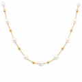 Ashley Freshwater Pearl Necklace - Waterproof Steel