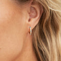 Ashton 14K Gold Turquoise Huggies with White Diamonds by Christina Greene