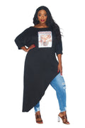 Curvy Asymmetrical Tunic Top by The House of Stylez