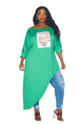 Curvy Asymmetrical Tunic Top by The House of Stylez