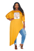 Curvy Asymmetrical Tunic Top by The House of Stylez