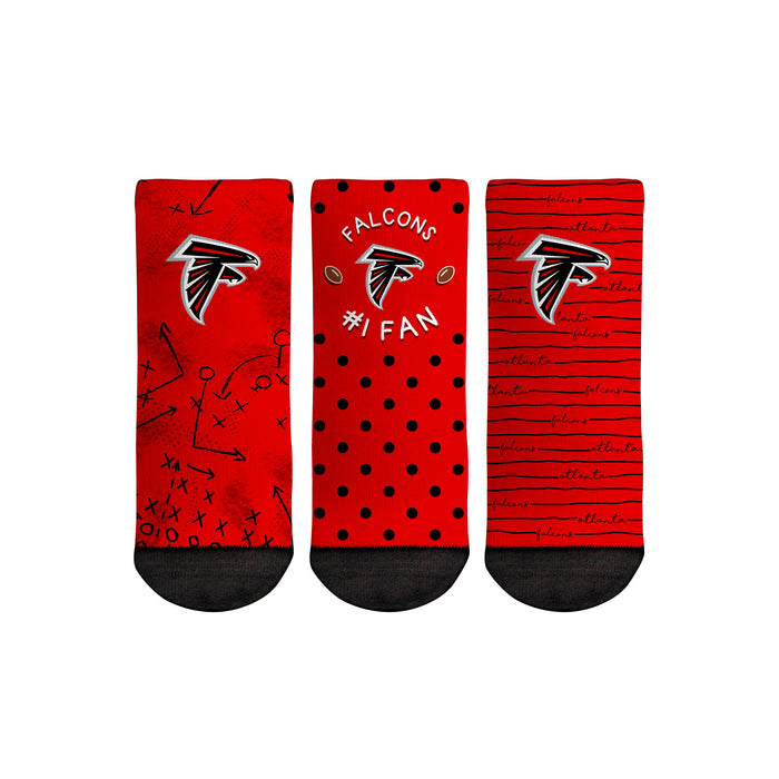 Atlanta Falcons - Number 1 Fan 3-Pack (Toddler) by Rock 'Em Socks
