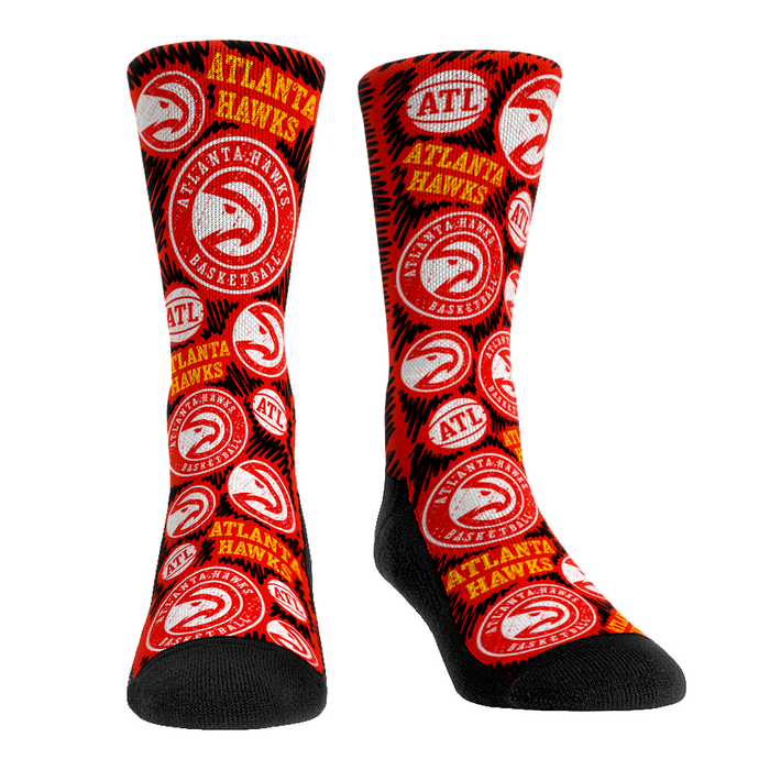 Atlanta Hawks - Logo Sketch by Rock 'Em Socks