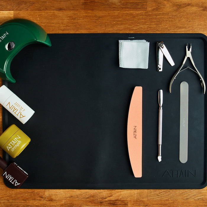 Attain Strength Workspace Mat - Black by Attain Cosmetics
