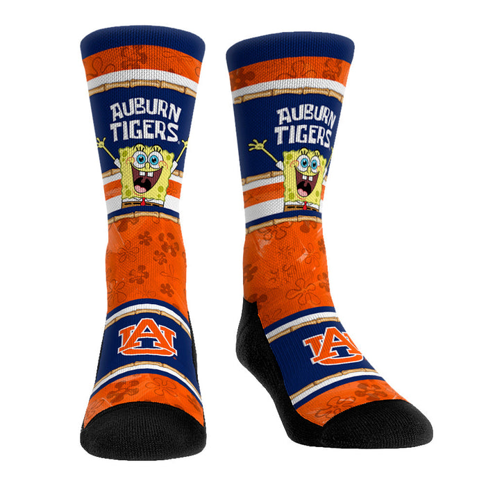 Auburn Tigers - SpongeBob SquarePants Tiki Stripe by Rock 'Em Socks