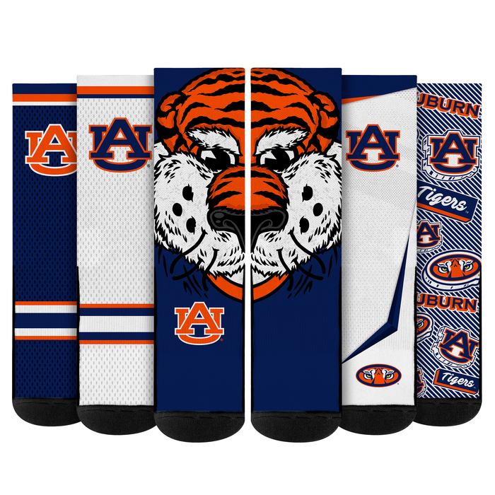 Auburn Tigers - Super Fan Bundle 5-Pack by Rock 'Em Socks