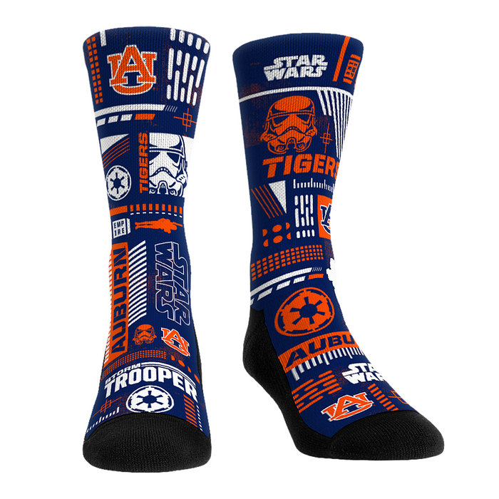 Auburn Tigers - Star Wars - Stormtrooper Pattern by Rock 'Em Socks