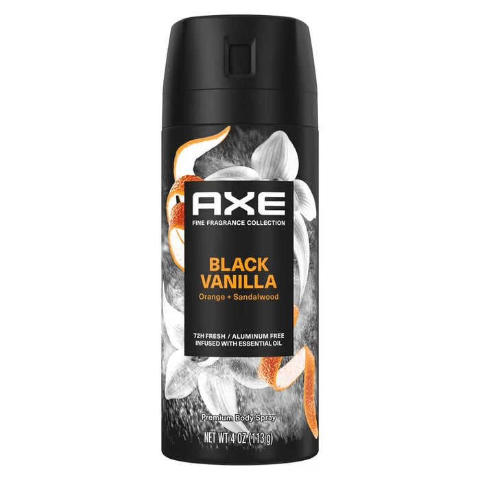 AXE Body Spray Black Vanilla, Deodorant Body Spray for Men, 4 oz by Pasteur Pharmacy