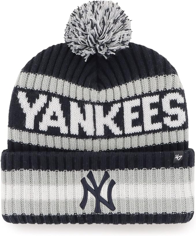 47 MLB Bering Cuffed Knit Pom Beanie Hat by I-Max Fashions