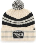 47 New York Yankees Beanie Cuffed Pom Knit Winter Hat, Stretch Fit, by I-Max Fashions