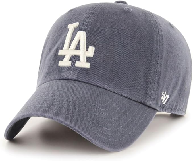 47 MLB Los Angeles Dodgers Clean Up Adjustable Cap Vintage Navy by I-Max Fashions