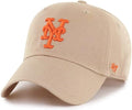 47 New York Mets Hat Mens Womens Clean Up Adjustable Baseball Cap, Khaki by I-Max Fashions