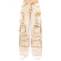 Multiple Pocket Acid Wash Denim Pants- RJH30665 by The House of Stylez