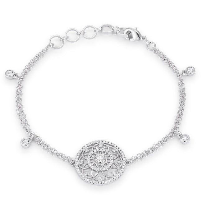 .5 Ct Bracelet with Interlocking Circles and CZ by Avera Group