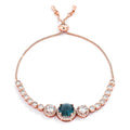 Adjustable Plated Graduated CZ Bolo Style Tennis Bracelet by Avera Group