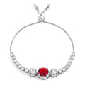 Adjustable Plated Graduated CZ Bolo Style Tennis Bracelet by Avera Group