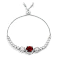 Adjustable Plated Graduated CZ Bolo Style Tennis Bracelet by Avera Group
