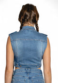Sleeveless Denim Trucker Jacket by The House of Stylez