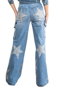 Stars Born Rhinestone Cargo Jeans by The House of Stylez