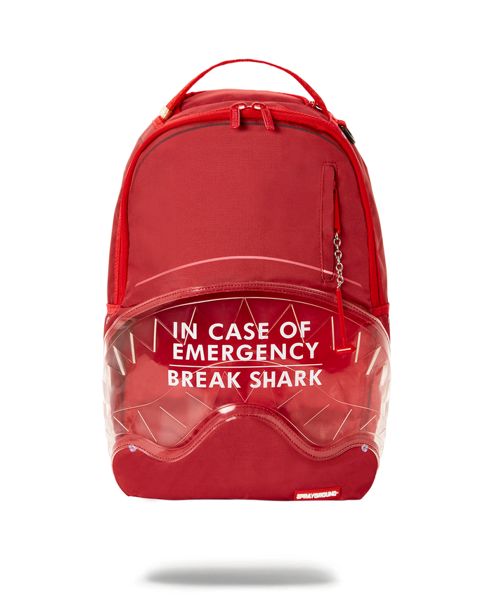 Sprayground Break In Case Of Emergency Shark Backpack B4080 by I-Max Fashions