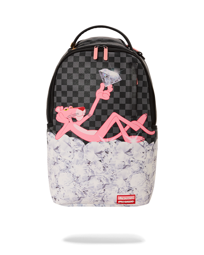 Sprayground Pink Panther Stacked Diamonds Backpack B5406 by I-Max Fashions