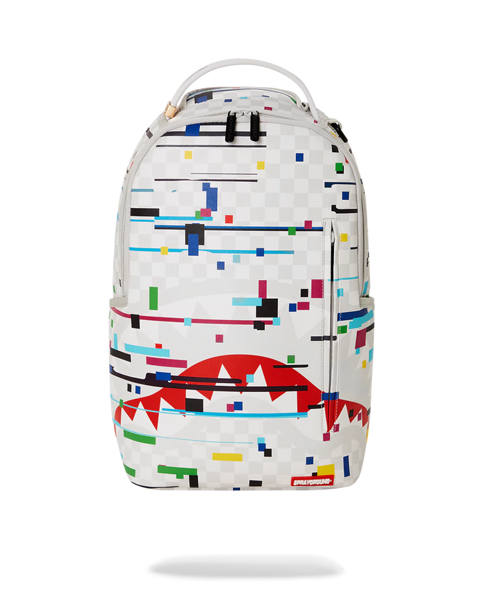 Sprayground Glitch White Check DLXVV Backpac B5465 by I-Max Fashions