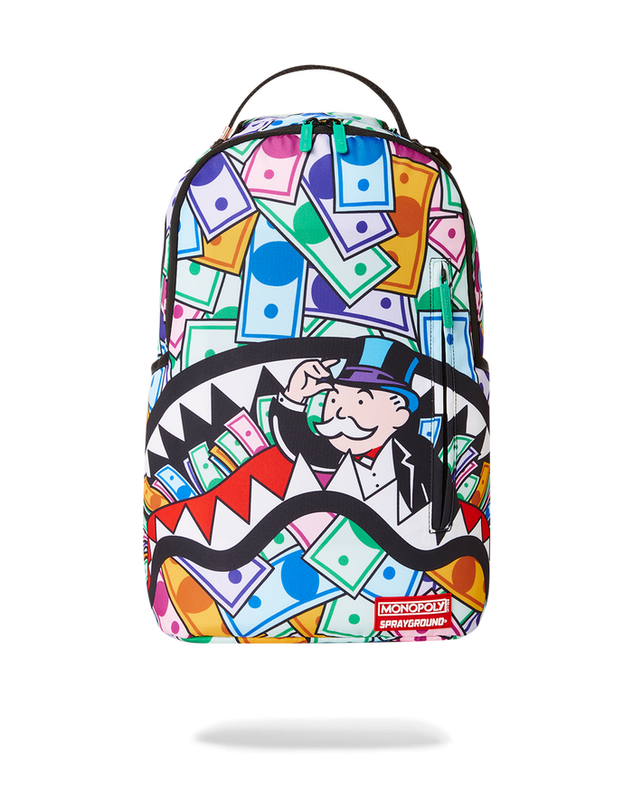 Sprayground Monopoly Money Shark 2 Backpack B5503 by I-Max Fashions