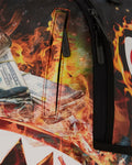 Sprayground Shark Fire Check DLXSV Backpack B6358 by I-Max Fashions